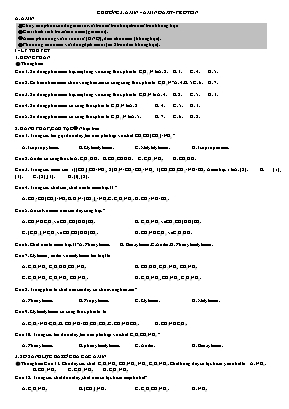 Bài tập Hóa học Khối 12 - Chương 3 Amin - Aminoaxit - Protein